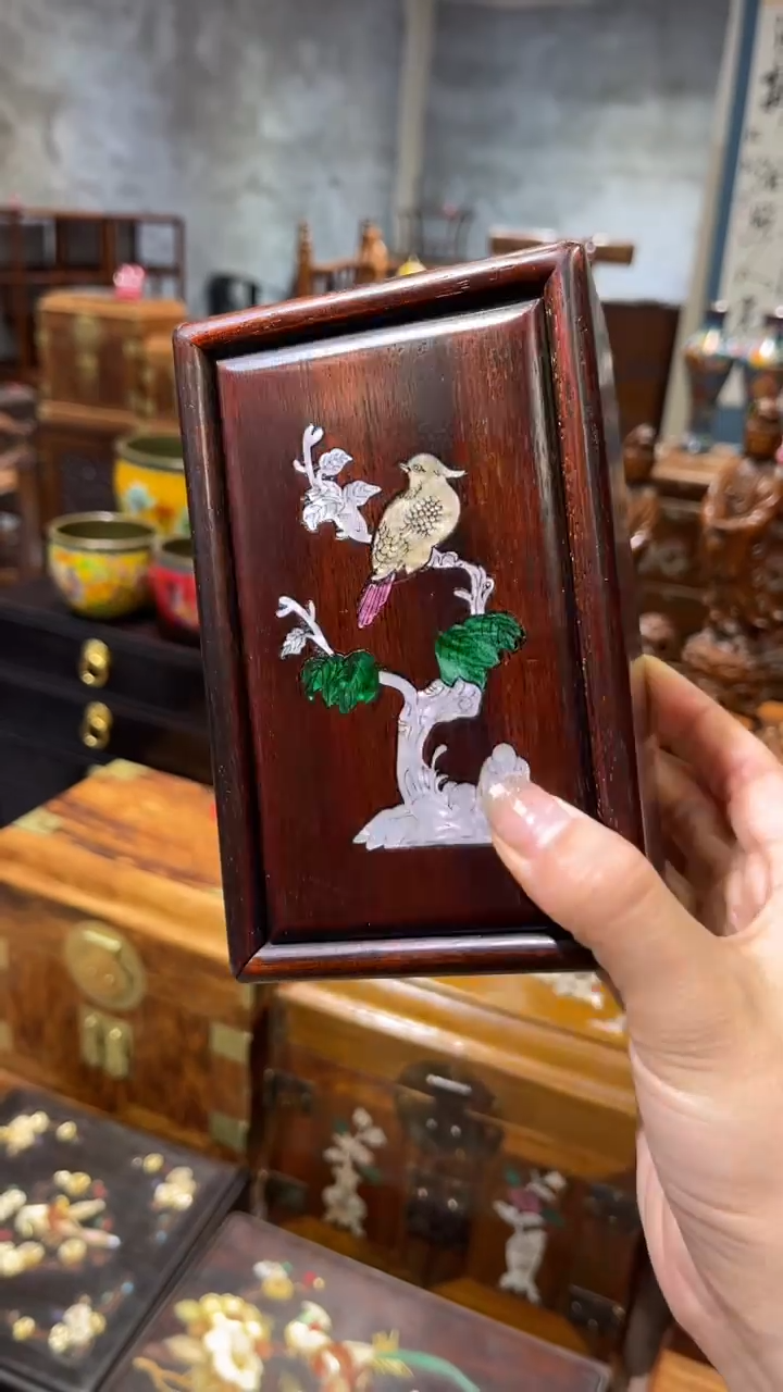 木喜鹊登梅长抽拉盒
