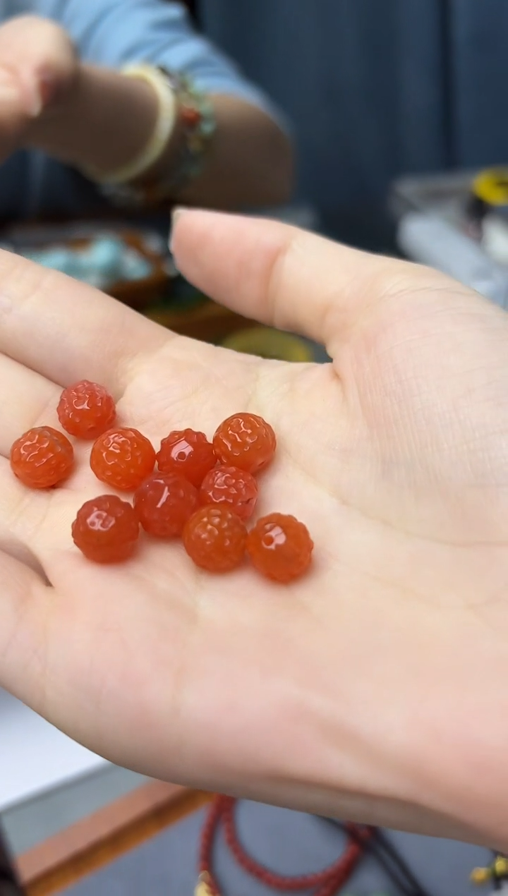 未镶嵌南红玛瑙挂件南红核桃珠配饰9mm+DN多样性发其一