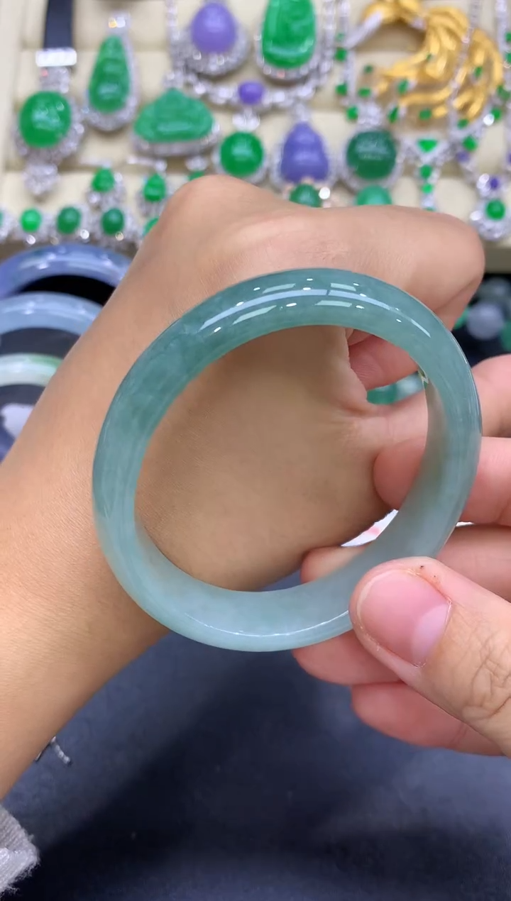 未镶嵌手镯翡翠347-中国好珍宝