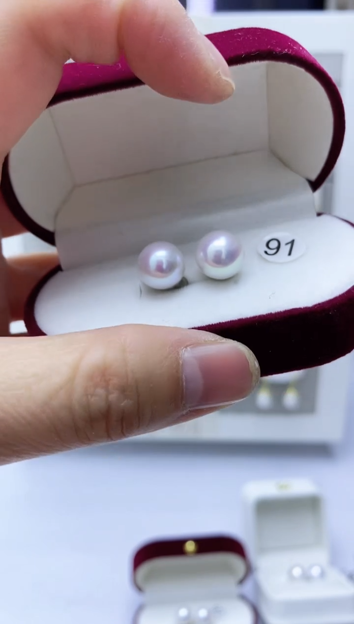 【闪购商品】淡水珍珠耳饰银S925镶嵌91