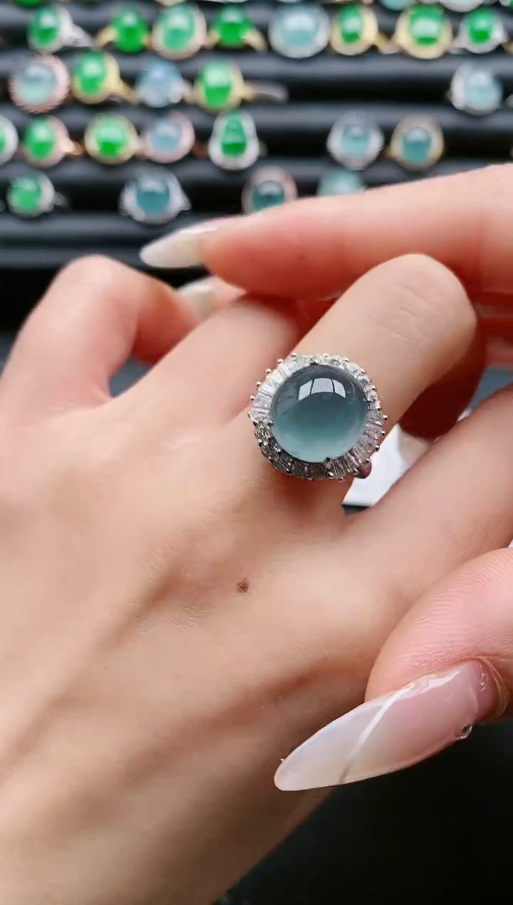 【闪购商品】翡翠戒指银S925镶嵌11111111