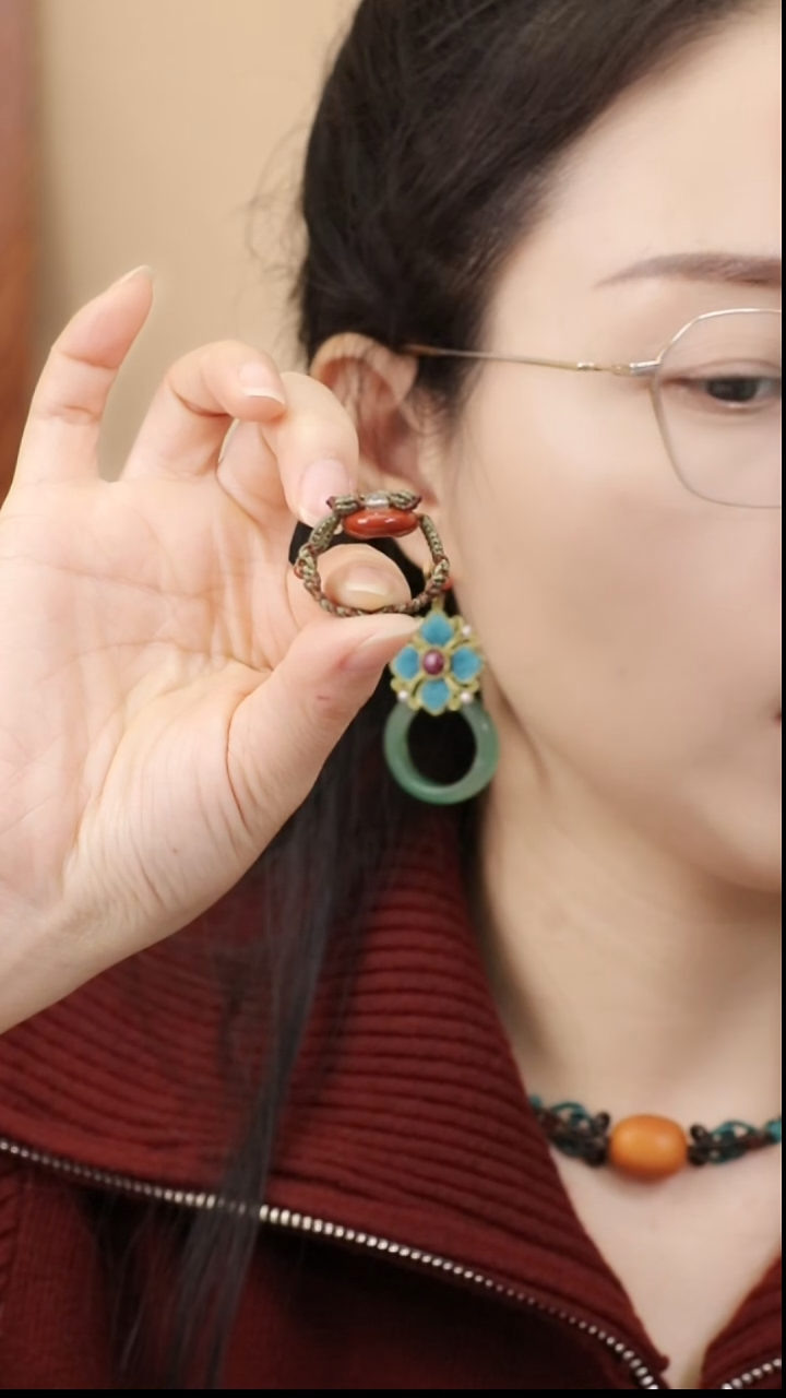 特惠《柿柿平安》戒指材料包（分装线），含石，送教程