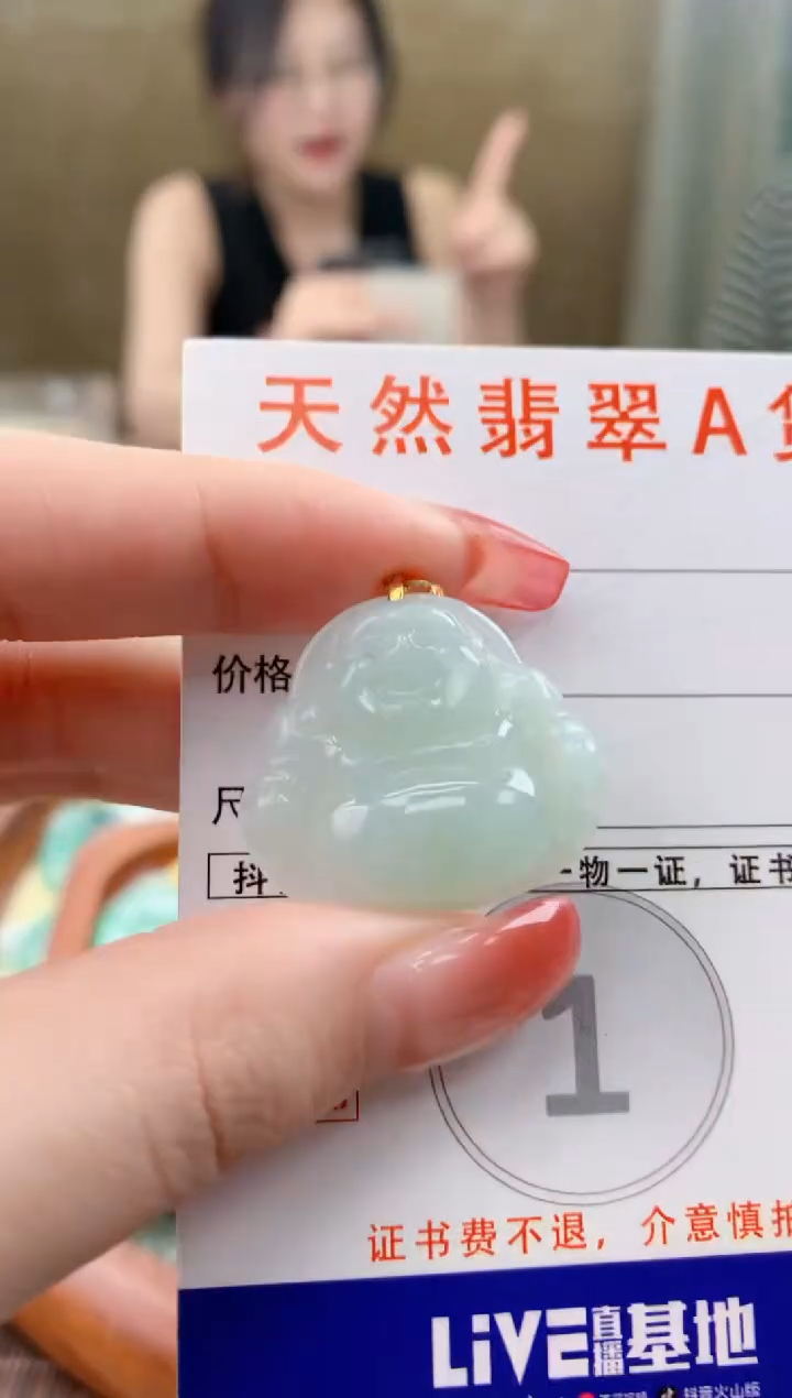 颈饰未镶嵌翡翠 天然A货翡翠挂件