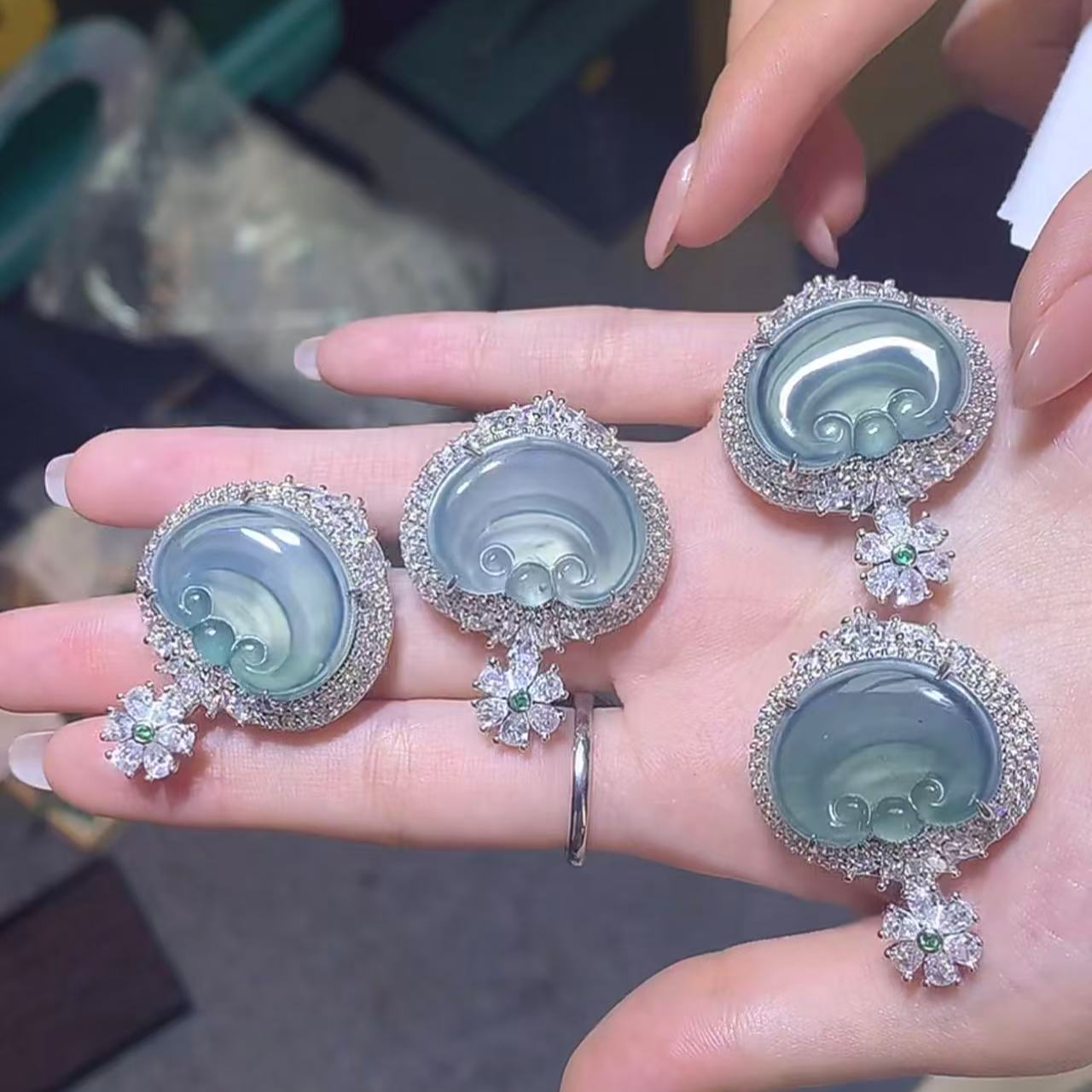 【逍遥】天然A货翡翠如意吊坠*333/319/多样性发/1件