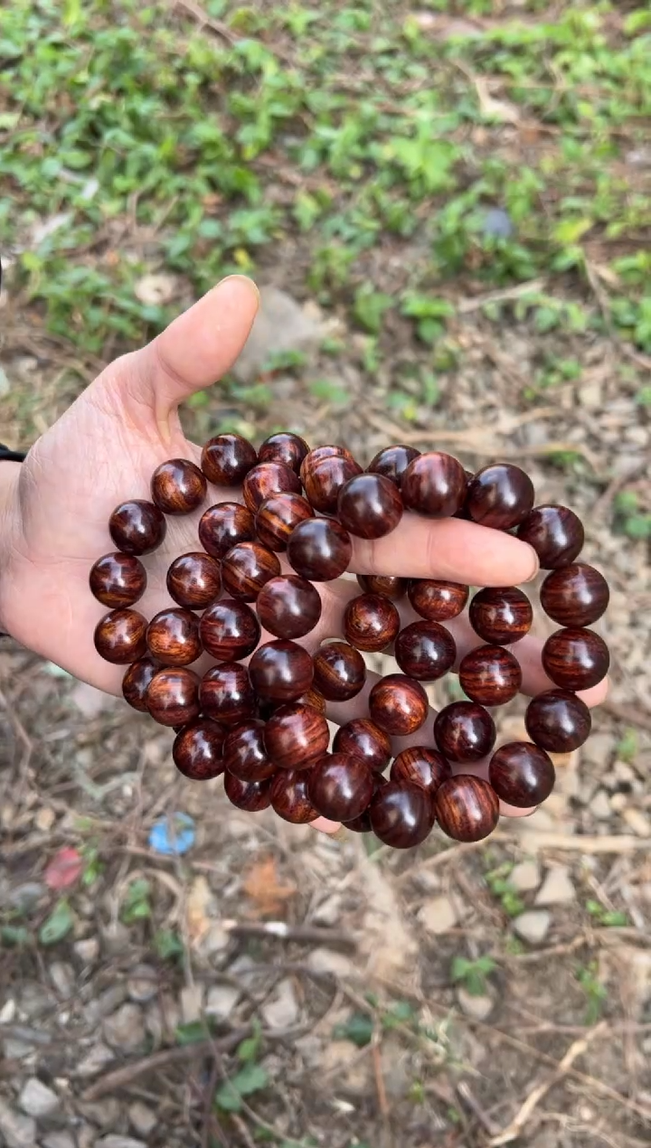 黄花梨/降香黄檀A017紫油梨1.5圆珠手串238多样性发一