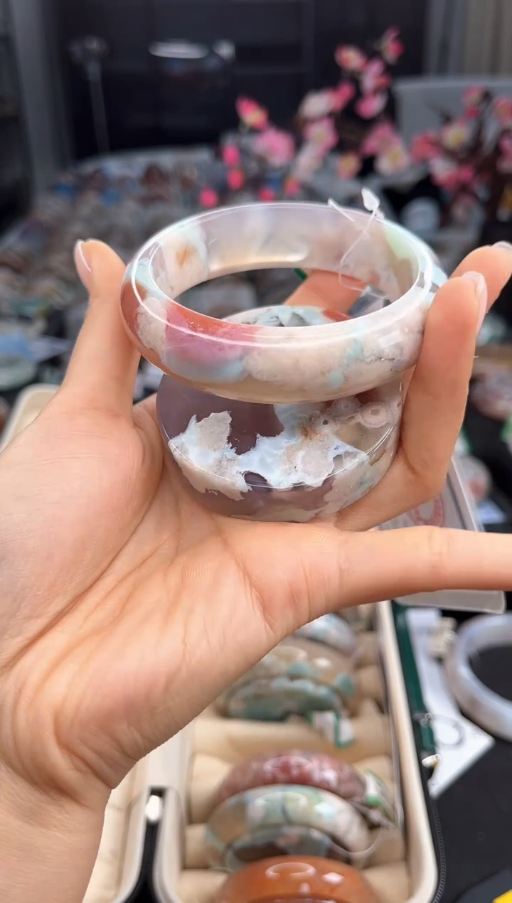 石英质玉手镯未镶嵌62圈口（赠送镯心）S9835