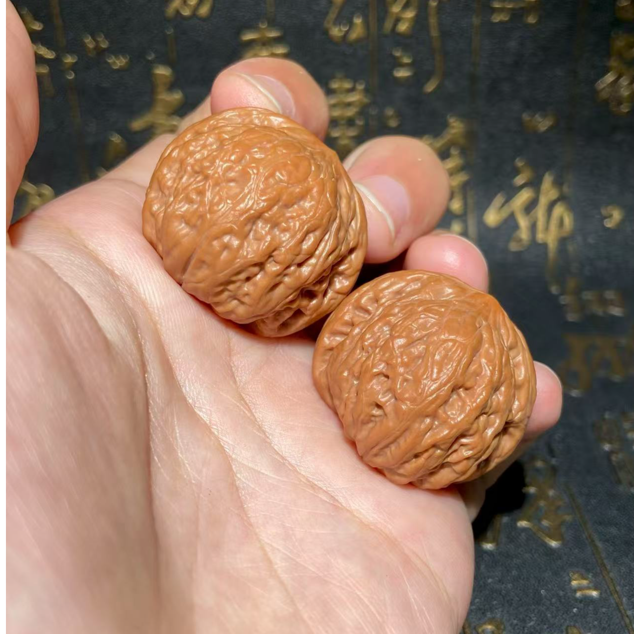 文玩核桃把件铁锤边31肚32高26