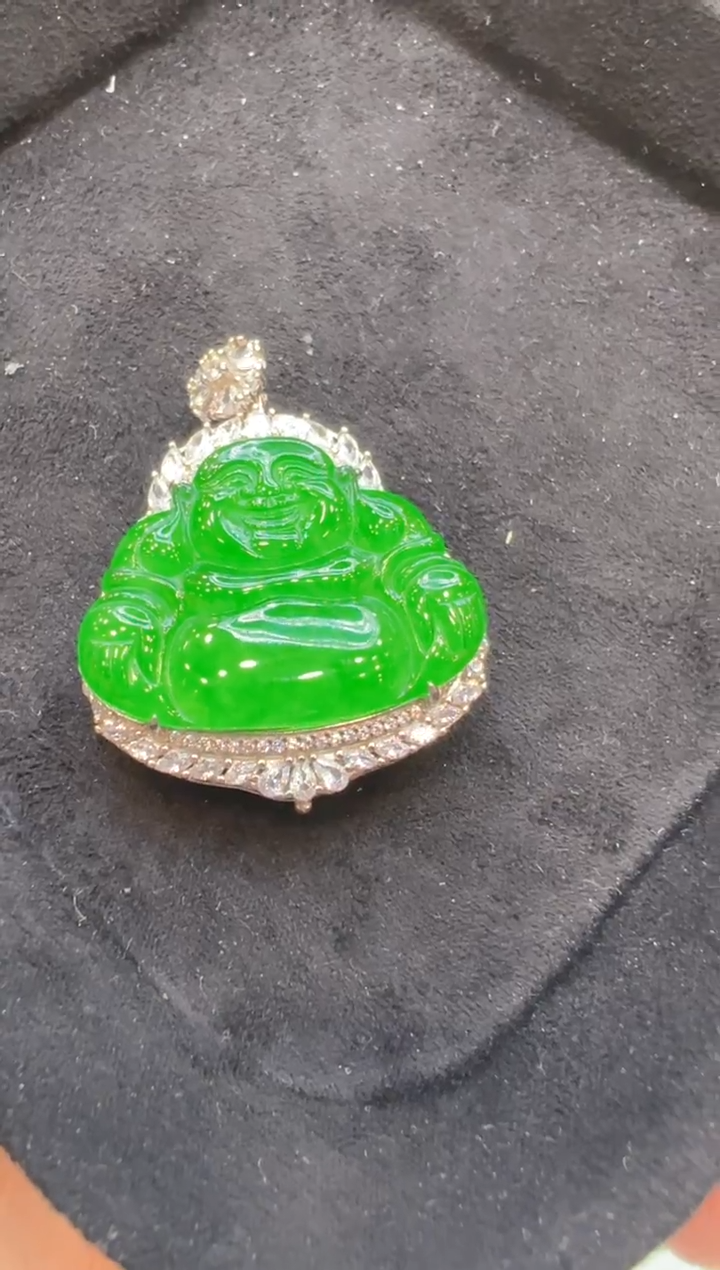 吊坠(不含链)银S925镶嵌翡翠m*      