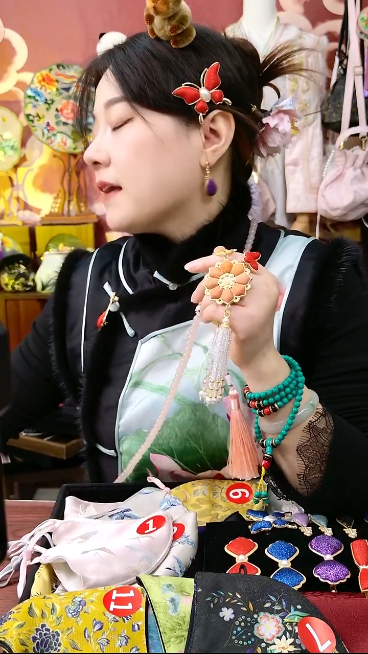 鱼*呀非遗缂丝腰链