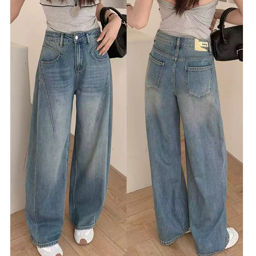 【大润】秋季新款女款欧货弯刀牛仔裤