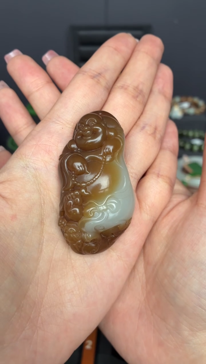 吊坠(不含链)未镶嵌和田玉ZZ 逍遥佛