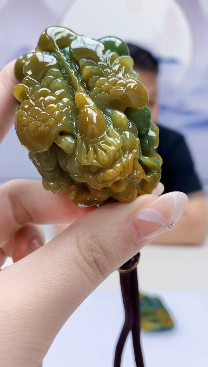 定制翡翠未镶嵌4969jw-毛货挂件90