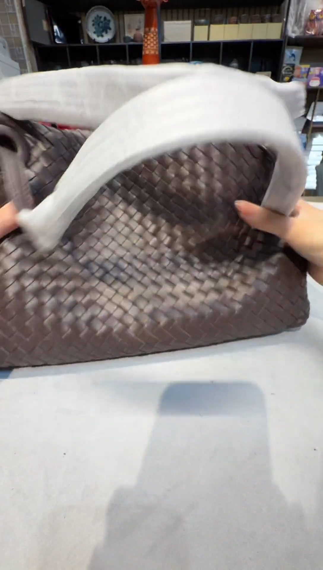 羊皮（革）H45652      托特包棕色