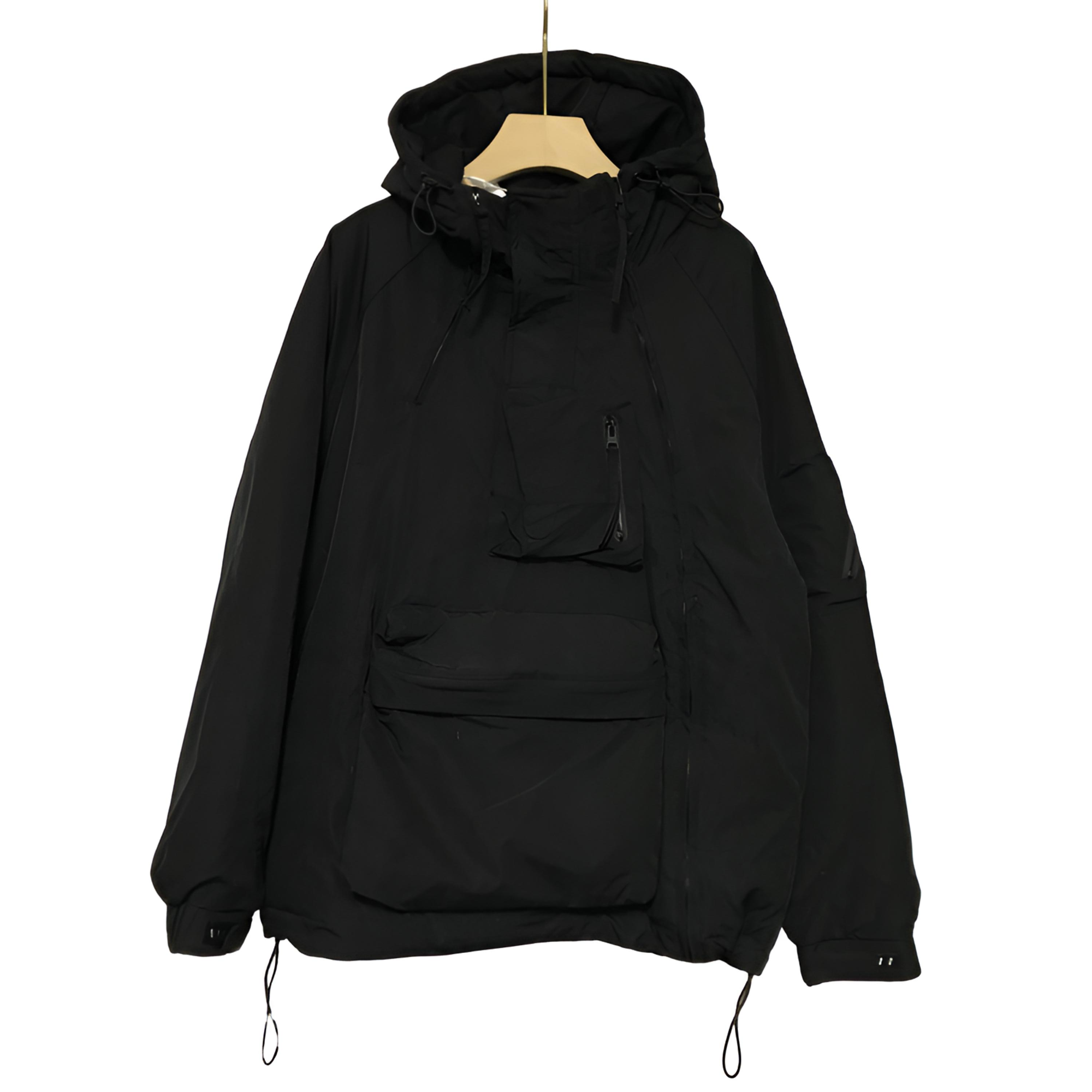 保暖宽松型连帽冬季拉链女士原色冲锋衣户外上衣