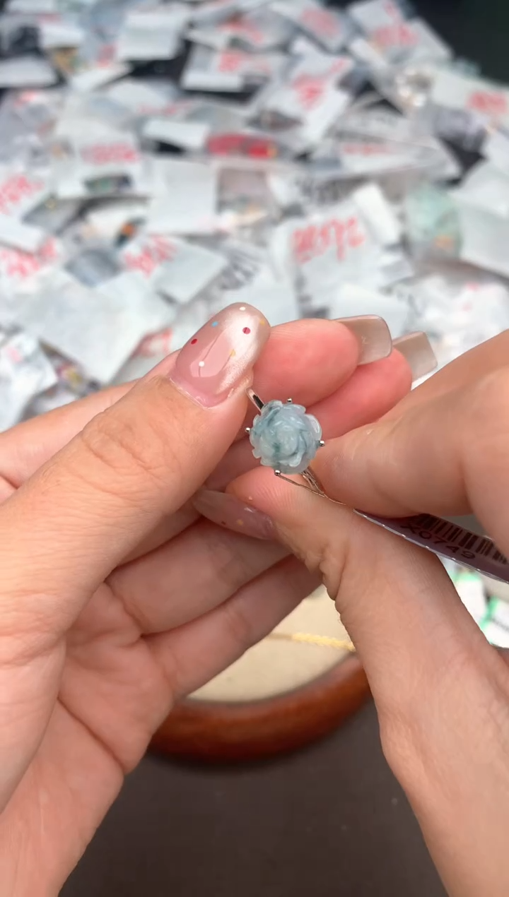 银S925镶嵌挂件翡翠一