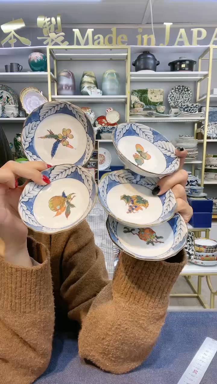 【闪购商品】碗九谷烧10厘米小碟5件套