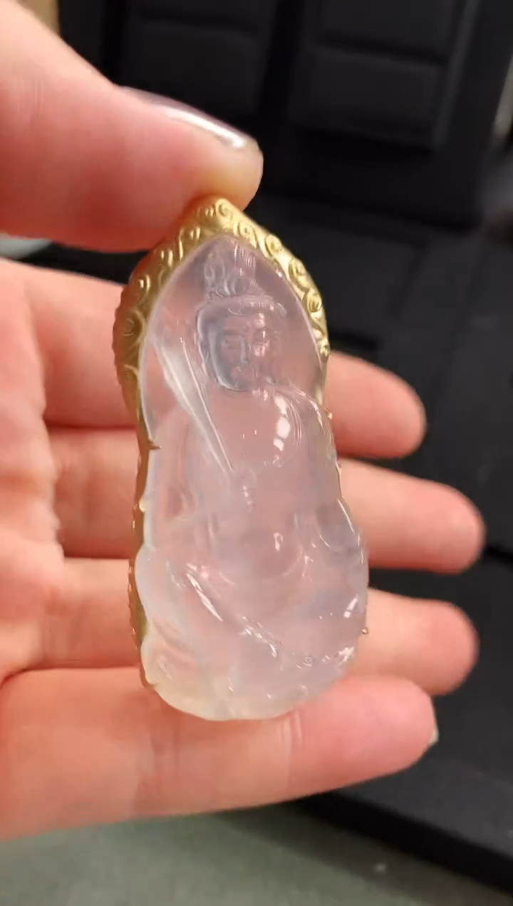 【闪购商品】翡翠吊坠(不含链)18K金镶嵌吊坠