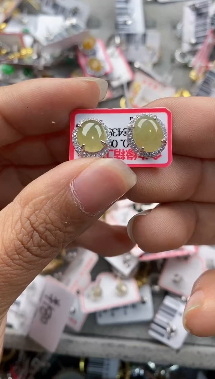 银S925镶嵌戒指翡翠11---8