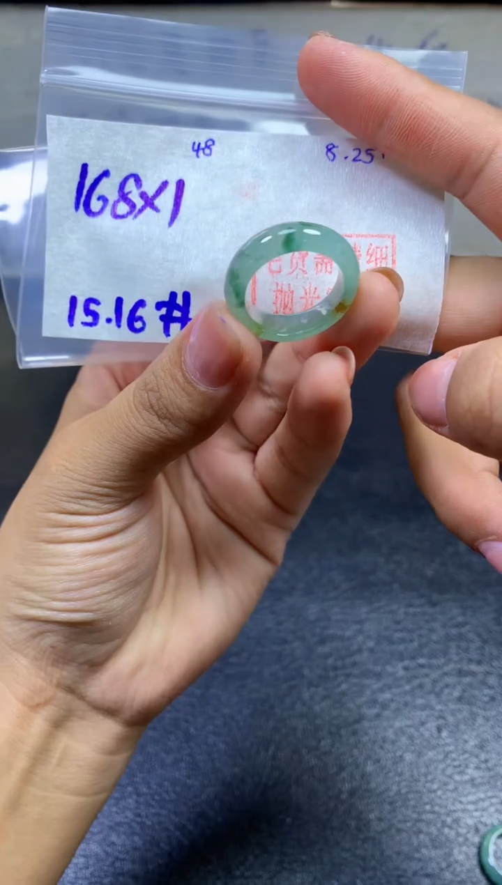 未镶嵌定制翡翠戒圈#168元-毛货需精细抛光