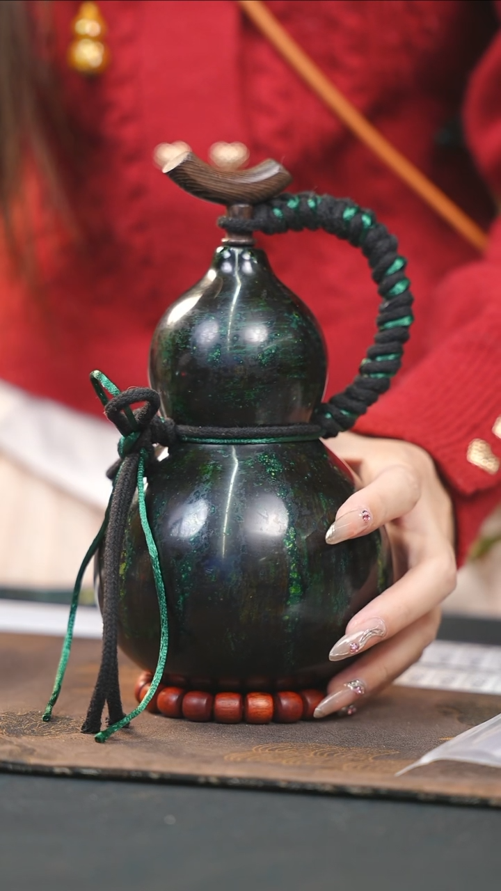 【闪购商品】WB160漆艺酒葫芦不包手串及旋转底座