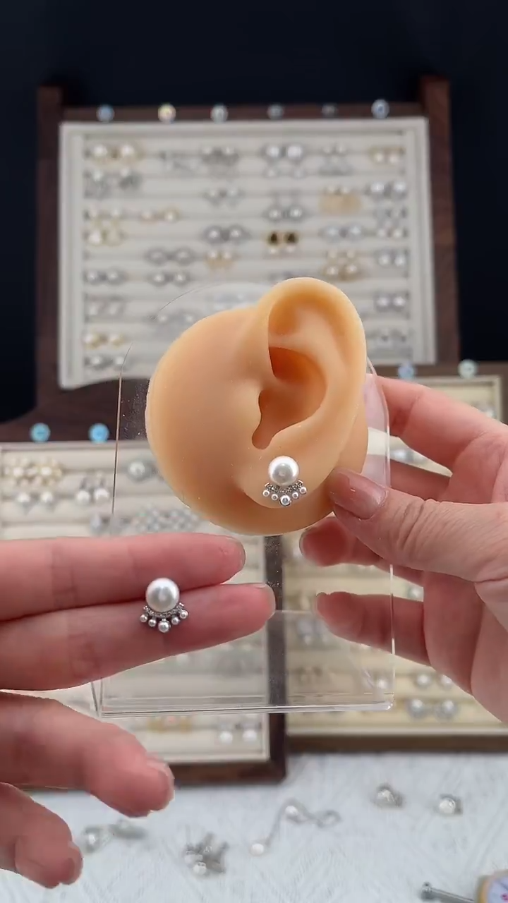 合金耳饰淡水珍珠7