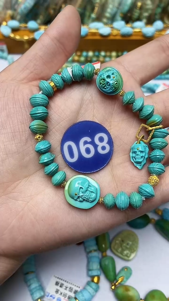 【闪购商品】绿松石手链18K金镶嵌890