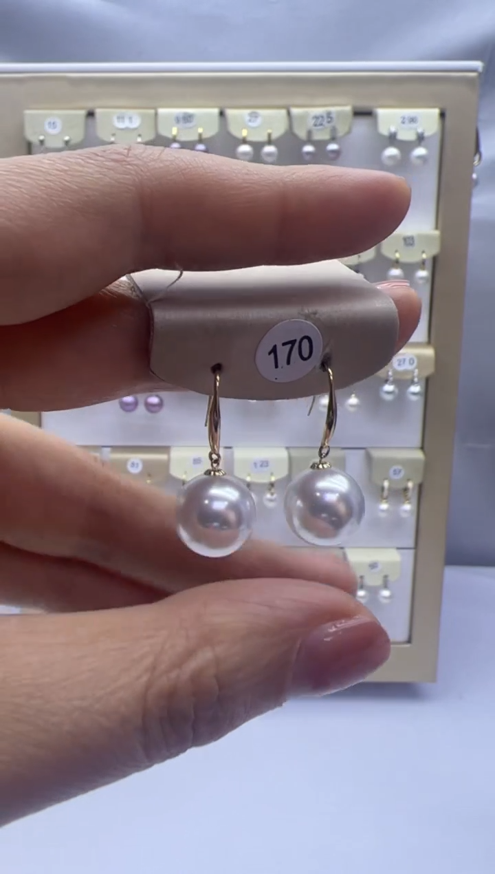 【闪购商品】淡水珍珠耳饰18K金镶嵌170