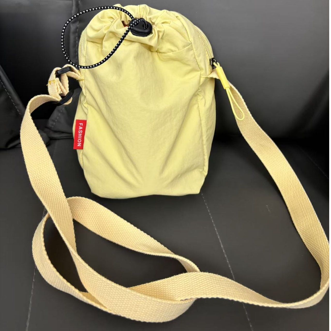 水洗潮流防刮编织手机包桶包防水户外防摔纯色束口单肩轻便