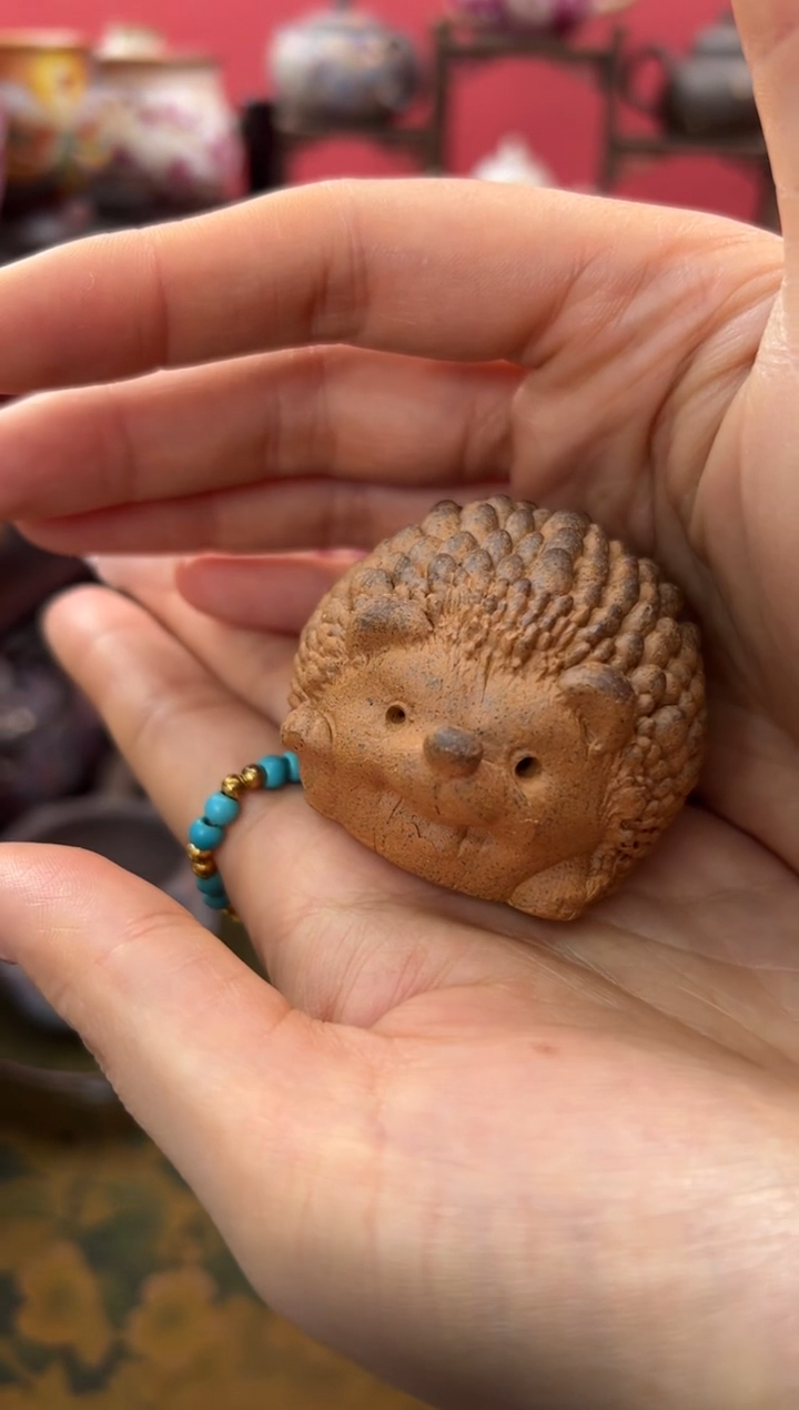 【闪购商品】粗陶小刺猬茶宠摆件