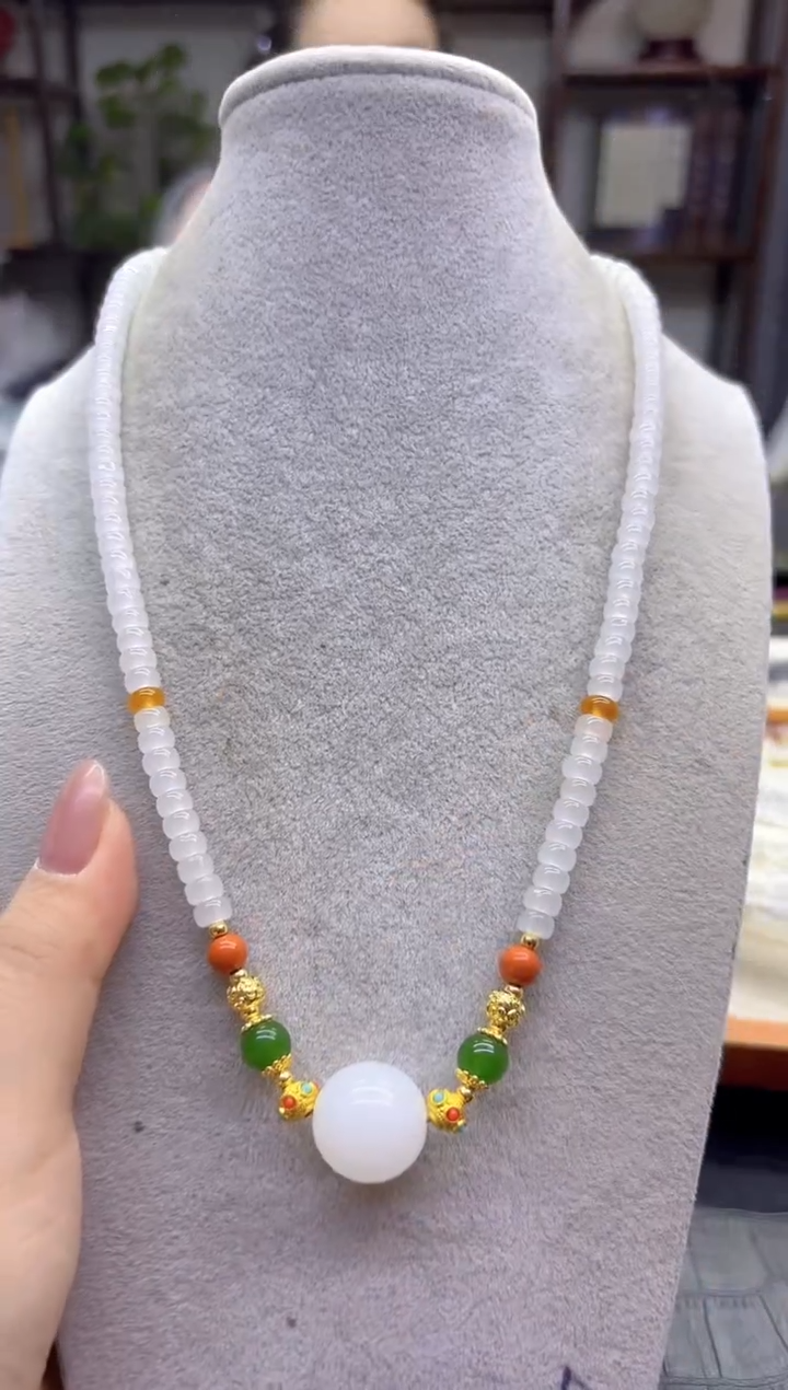 颈饰未镶嵌和田玉DIY款M293