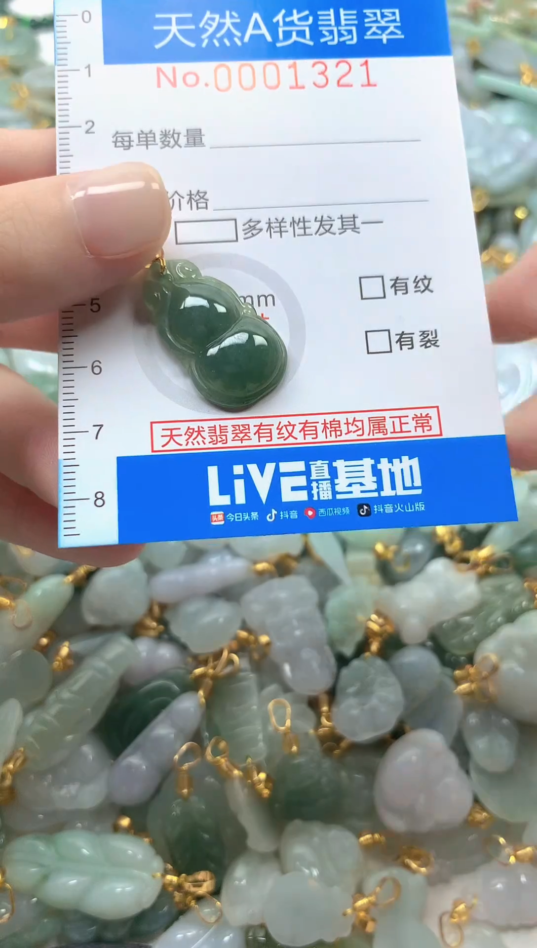 颈饰未镶嵌翡翠净货挂件-1321