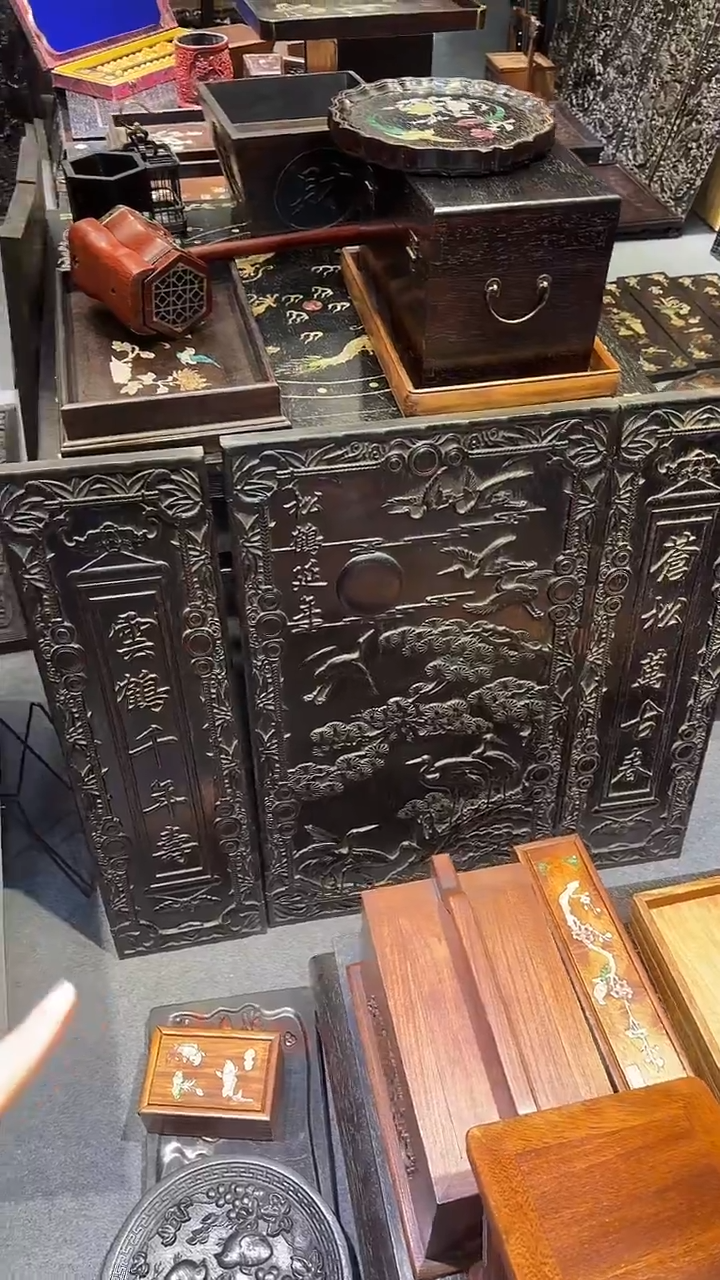 木紫檀拆件雕刻板以直播间实物为准微瑕老物件