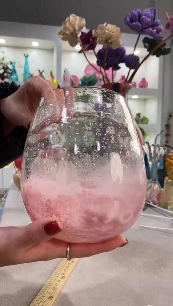 慕忆家手作琉璃花瓶微瑕