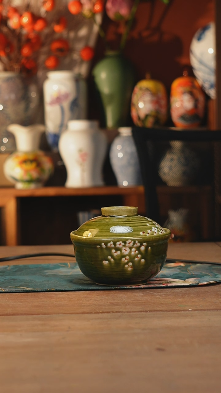 瓶景德镇手绘陶瓷花瓶摆件（高度，口径）手工陶瓷