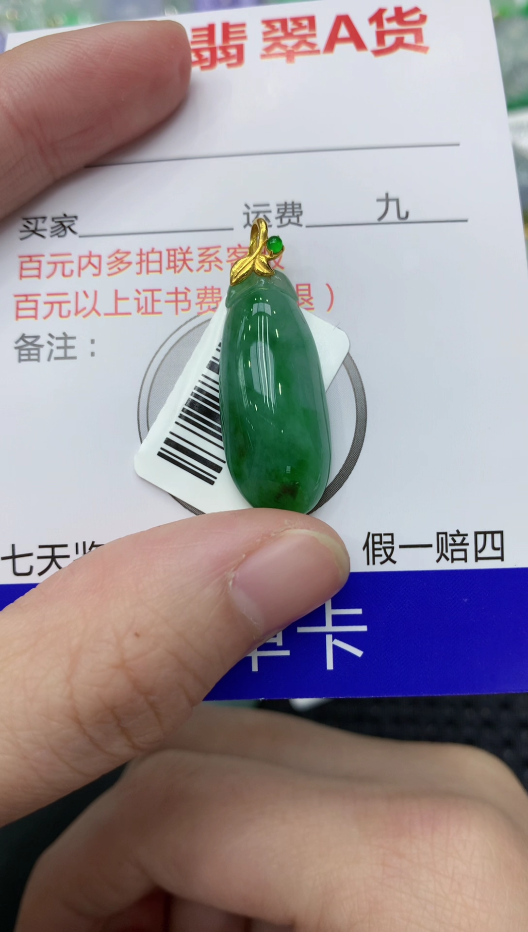 【闪购商品】翡翠颈饰18K金镶嵌11111111111