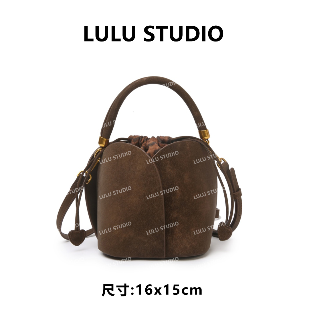 【RAIN.CUN】SKL-1213-1-咖啡色气质时尚百搭简约斜跨轻奢女包