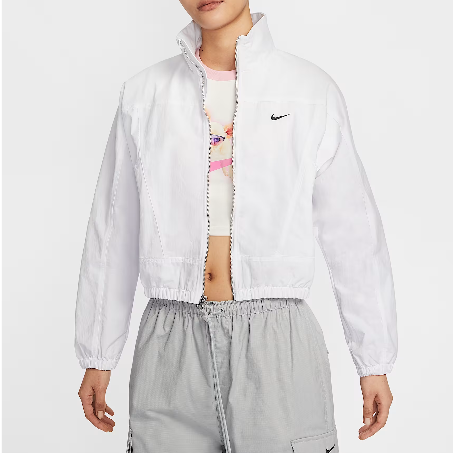 NIKE/耐克(官方正品)女子运动休闲时尚薄款梭织外套HJ1000100