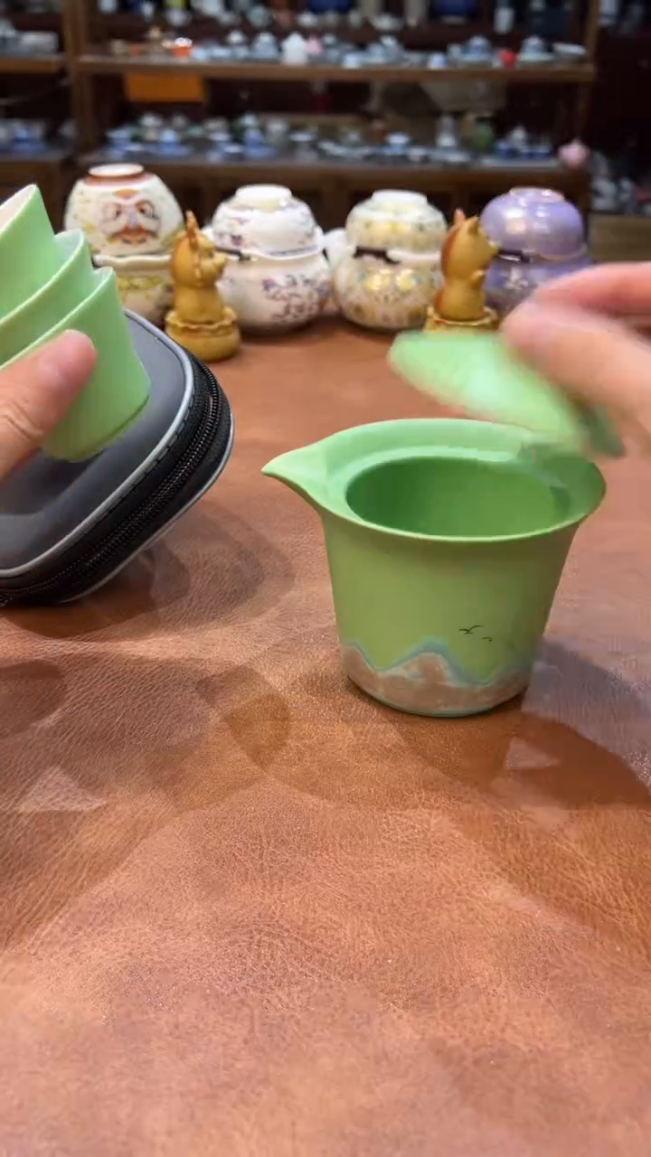 真的很便宜会开片的旅行茶具