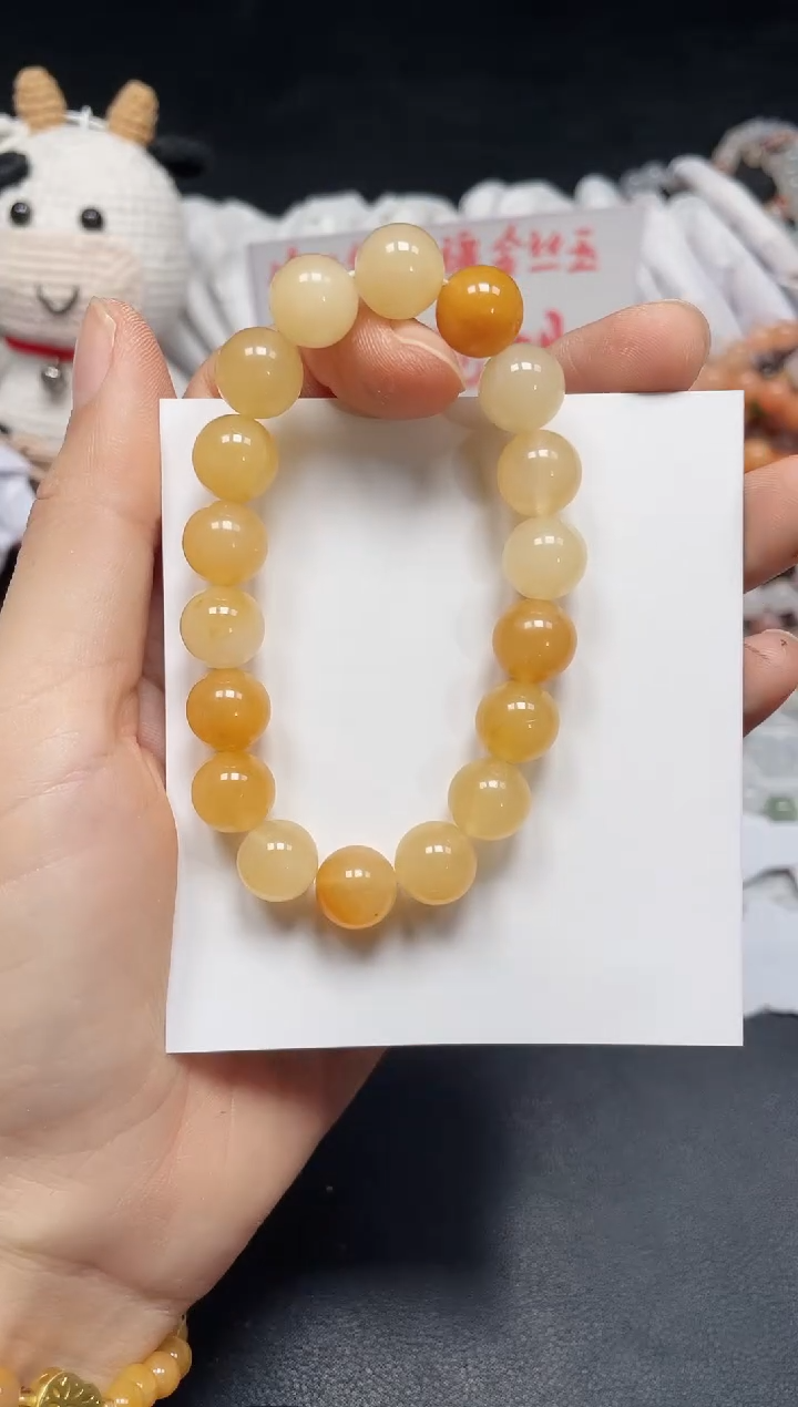 【闪购商品】石英质玉手链未镶嵌冰黄卡10