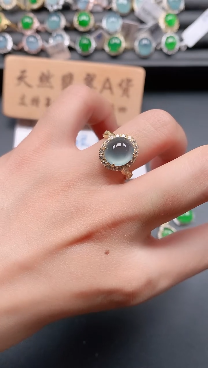 银S925镶嵌戒指翡翠111111