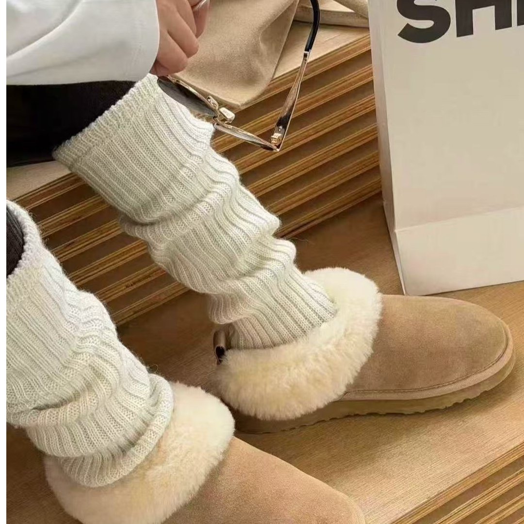 2025新款超火中筒袜子时尚针织日系堆堆袜