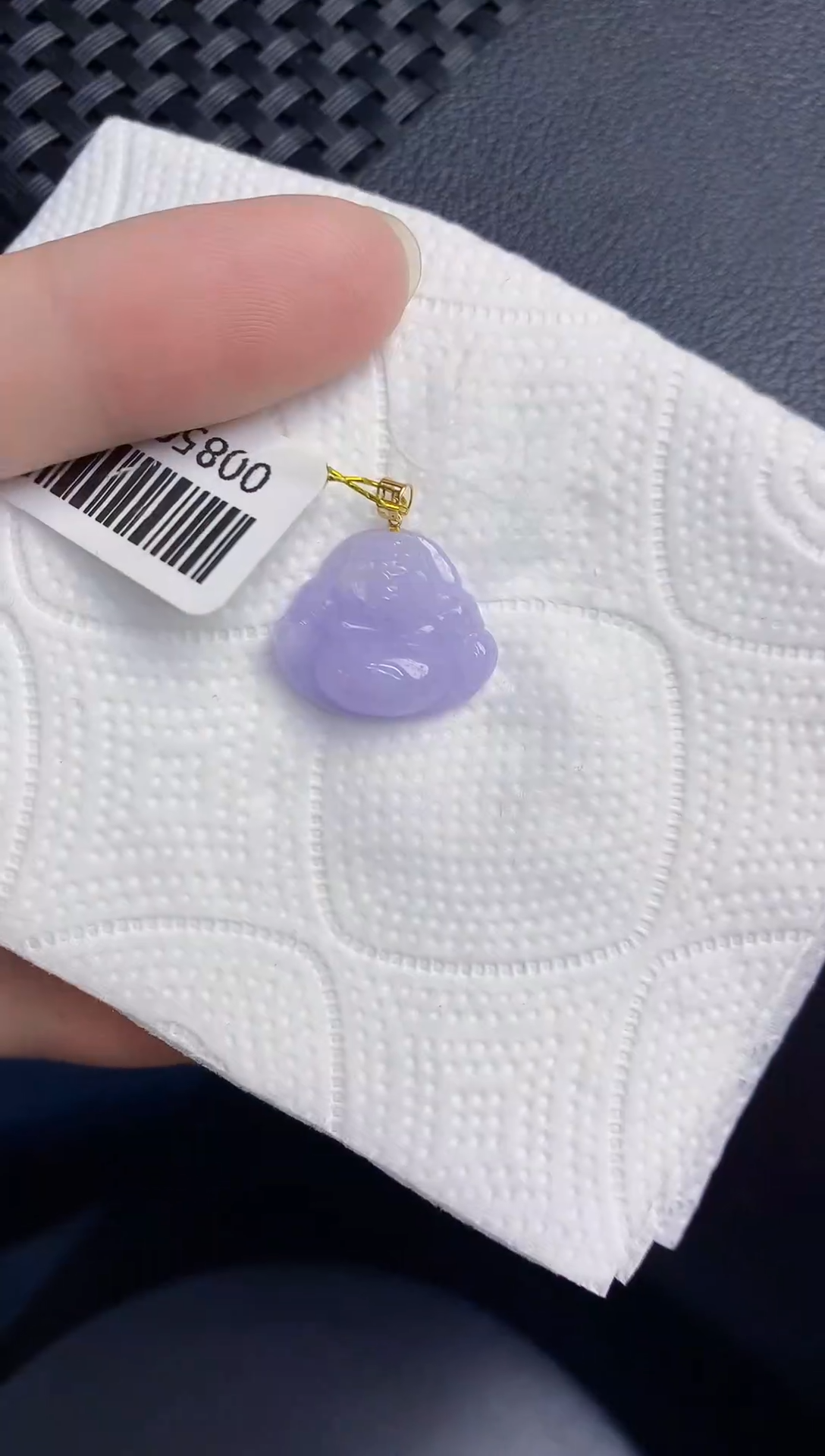 颈饰18K金镶嵌翡翠天然翡翠缅甸A货