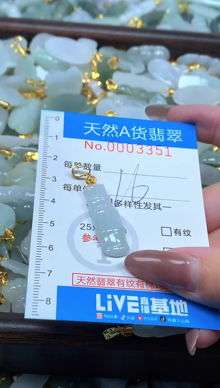 颈饰未镶嵌翡翠净货挂件-3351