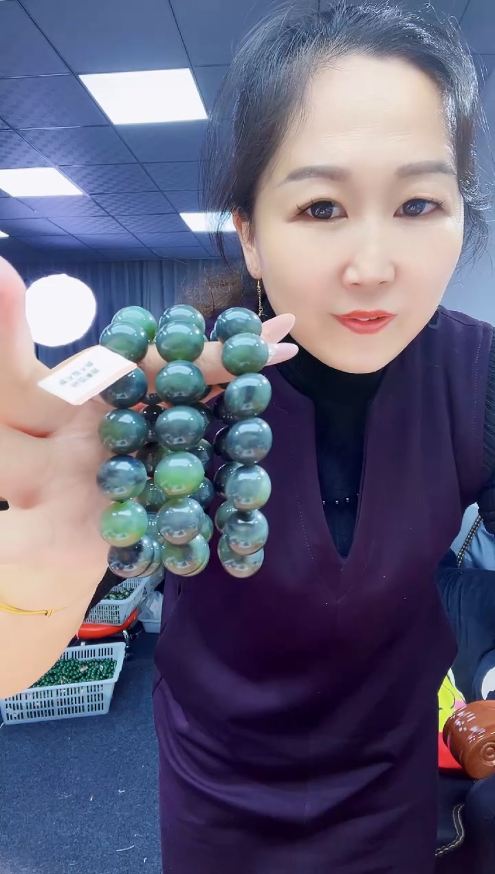 未镶嵌手串和田玉纯天然和田玉新疆聚墨青花16多样性拍一发一