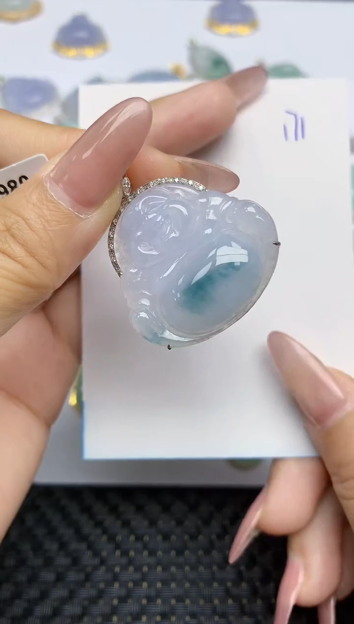 【闪购商品】翡翠颈饰18K金镶嵌天然A货翡翠 171