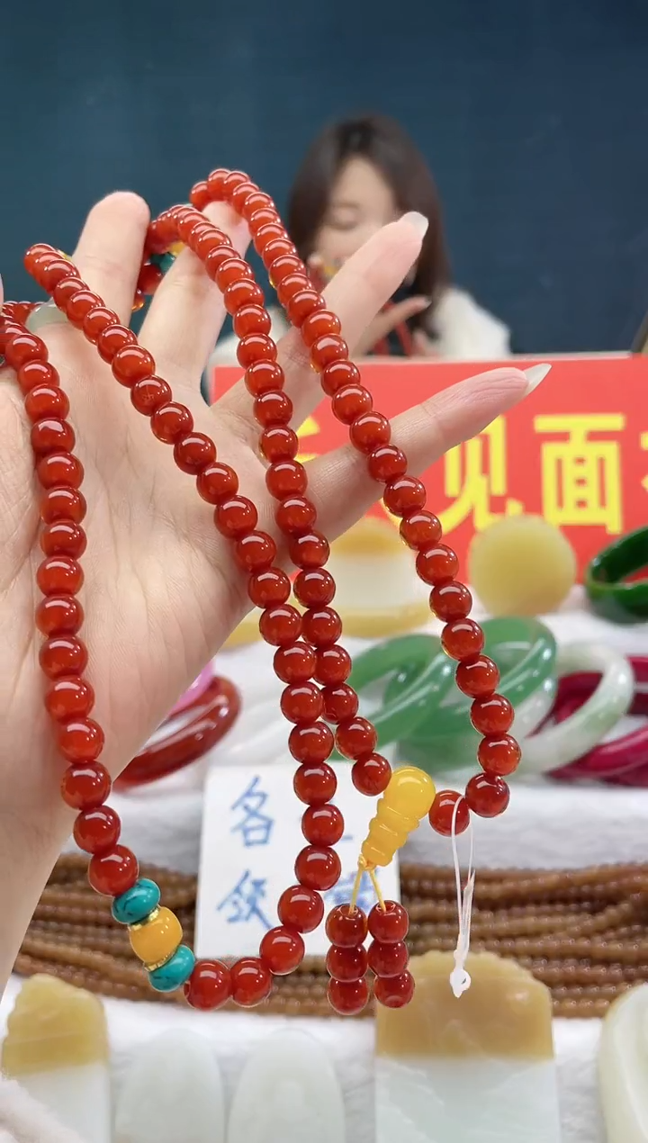 【闪购商品】玛瑙/玉髓手链合金9