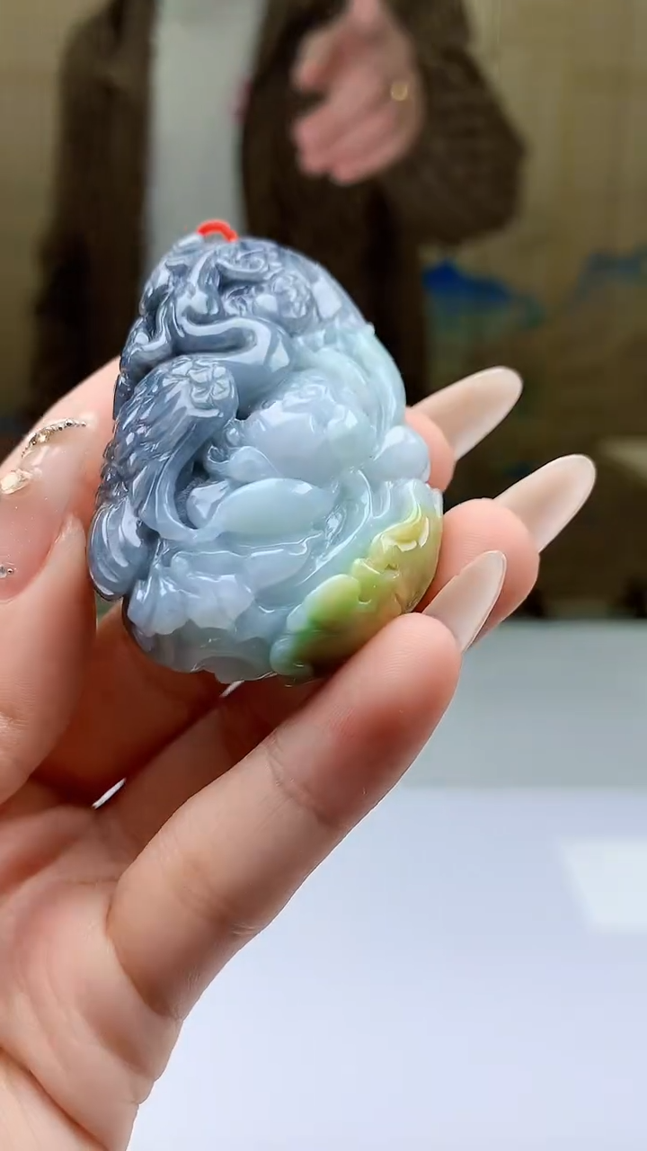 【闪购商品】定制翡翠未镶嵌4812ty-毛货挂件57