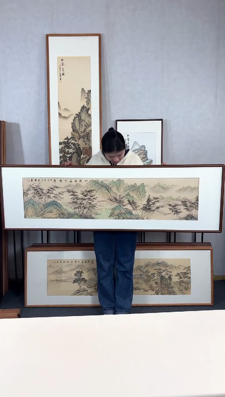 【闪购商品】国画手绘*山静日长仁者寿*52*172cm