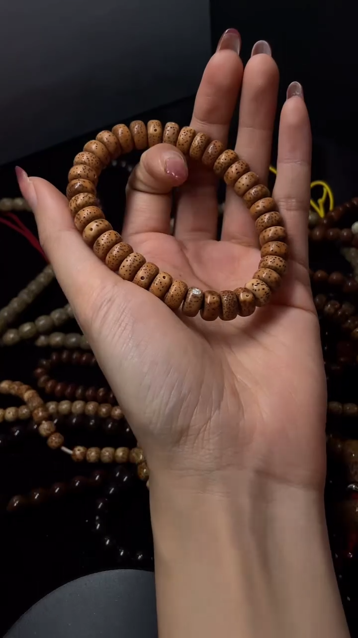 【闪购商品】星月菩提手串精工级浅珀药片11*6手串