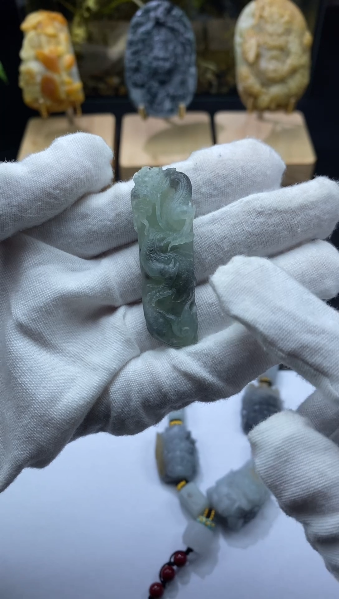 【闪购商品】定制翡翠未镶嵌龙牌